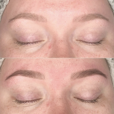 Brow tinting and waxing gives your brows definition without breaking the skin.